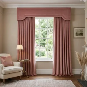 Dusty Rose Decorative Pelmet Curtains