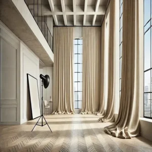 Extra Long Thick Linen Curtains