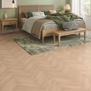 Genoa Invisible Smooth Oiled Rustic Herringbone Solid Oak