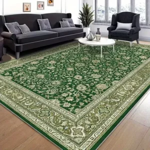 Green Floral Persian Style Carpet