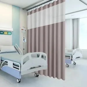 Grey Flame Retardant Hospital Privacy Curtain
