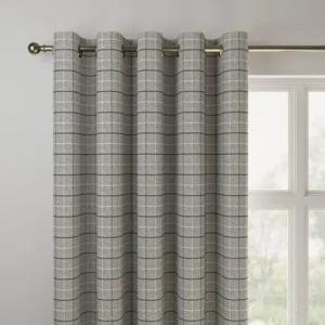 Grey Textured Panel Curtains