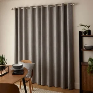 Grey Thermal Eyelet Curtains
