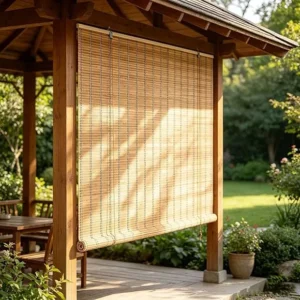 Handwoven Bamboo Outdoor Roller Blind