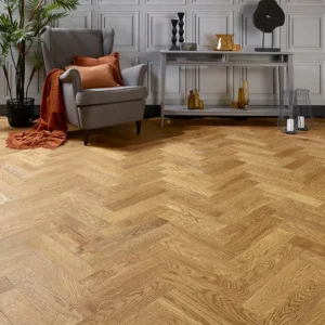 Hebden Black Grain Herringbone Engineered Oak Flooring