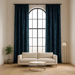 Luxury Blue Velvet Villa Curtains