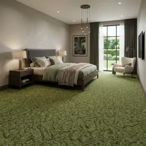 Luxury Moss Green Chenille Carpet