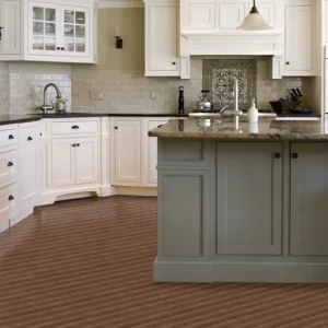 Medium Oak Parquet Vinyl Flooring