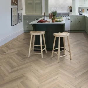 Naked Blond Oak Gluedown Herringbone LVT