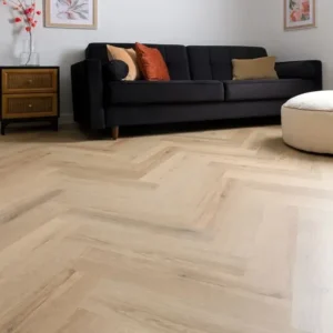 Natural Light Oak Herringbone SPC Flooring
