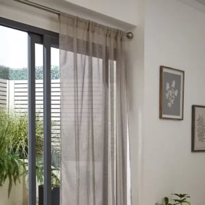 Natural Linen Look Voile Curtain