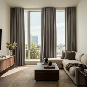 Natural Linen Soundproof Curtains