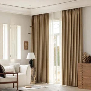 Natural Wool Tencel Blockout Curtain 1 (2)