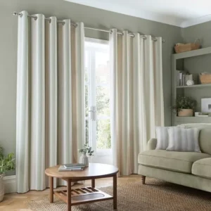 Padstow Striped Eyelet Curtains