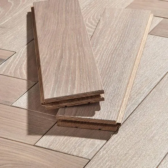 Park Avenue Herringbone Frosted Oak Brushed & Oiled Solid Wood Flooring 2