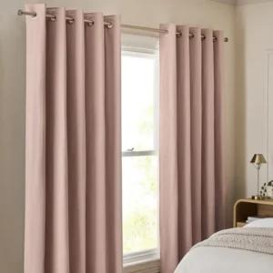 Pink Blush Cotton Curtains