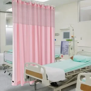 Pink Inherent Flame Retardant Medical Curtain