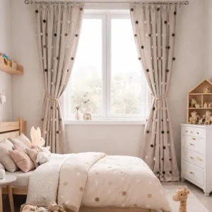Pom Pom 3D Polka Dot Kids Curtain