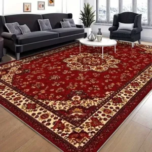 Red Golden Floral Persian Carpet