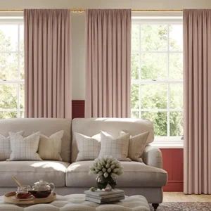 Rose Faux Silk Elegant Curtain