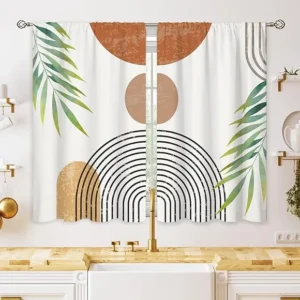 Sage Green Butterfly Kitchen Curtain