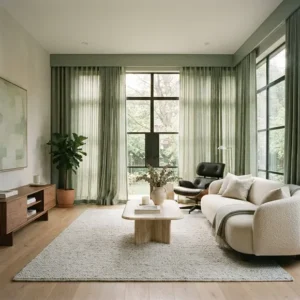 Sage Green Decorative Pelmet Curtains