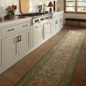 Sage Rose Kitchen Carpet Rug