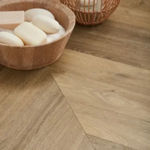 Signature Chevron Woodland Oak Stickdown LVT Flooring 1