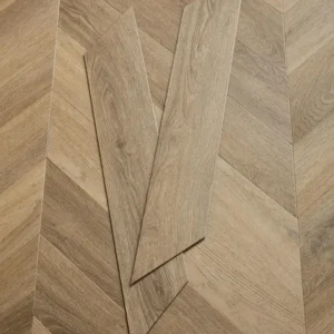 Signature Chevron Woodland Oak Stickdown LVT Flooring 2