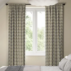 Solid Stem Black Curtains