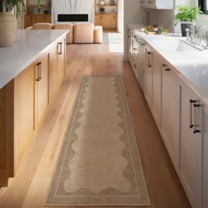 Tan Pattern Kitchen Carpet