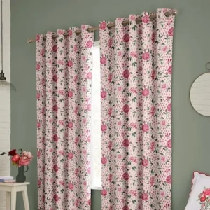Tea Rose Pink Curtains