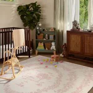 Toile Pink Kids Room Carpets