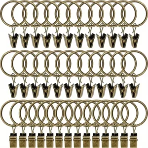 Vintage Metal Curtain Rings Clips
