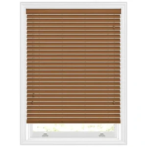 Warm Oak 50mm Faux Wood Blind 1
