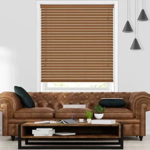 Warm Oak 50mm Faux Wood Blind