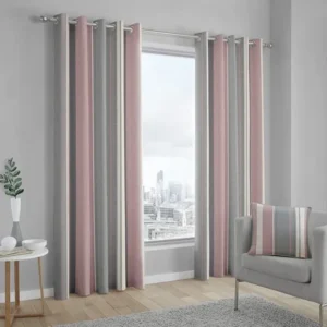 Whitworth Striped Eyelet Curtains