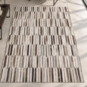 Beige Leather Rugs