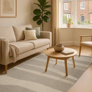 Brown Abstract Hand-tufted Rug
