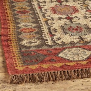 Handmade Wool Jute Kilim Braided Rugs