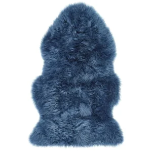 Navy Sheepskin Shaggy Rugs