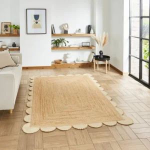 Savannah Scallop Jute Natural Rug